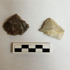 Two artifacts, thought to be gunflints