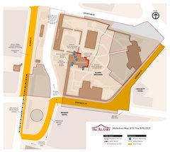Map of Construction Work Near Alamo on September 13