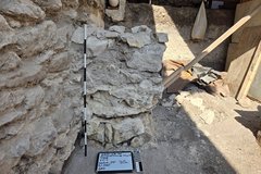 Limestone features inside excavation unit