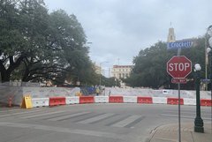 Section of Crockett & Blum streets closed to traffic for construction