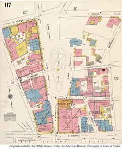 Map of Alamo Plaza in 1912
