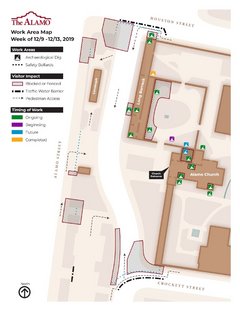 Map of Construction Work Near Alamo on December 9