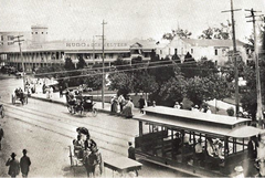 Streetcar Near The Alamo in 1890 Streetcar Near The Alamo in 1890