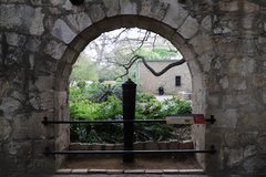 Restored cannon on display in Alamo Cannon Arcade