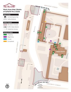 Map of Construction Work Near Alamo on December 16