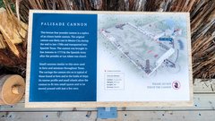 Interpretive graphic of Palisade Cannon
