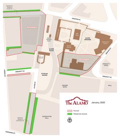 Map of Alamo area construction week of January 17, 2025