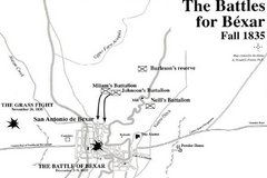 Maps of the Battles for Bexar: Colonization to Statehood