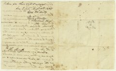 Historic document with handwriting, front side