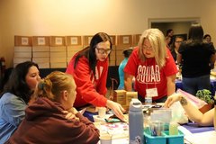 Teacher participants in a science demonstration