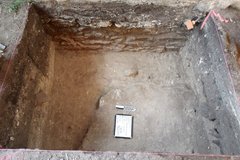 Excavation unit about 90 cm below surface