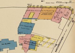 Figure 8. The 1922 Sanborn Map depicting the vicinity of the proposed EHCB.