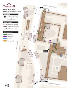 Map of Construction Work Near Alamo on November 11