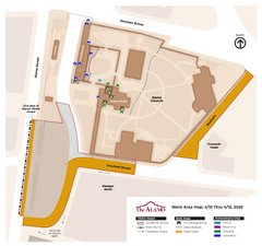 Map of Construction Work Near Alamo on April 13 construction work map alamo april 13