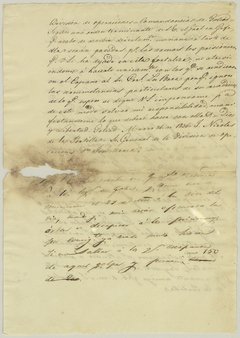 Script handwritten letter on parchment paper