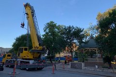 Construction Works Disassembling Bandstand in Alamo Plaza https://miro.medium.com/max/700/1*T43Eel6bbpgdtJX2OUp-Fw.jpeg