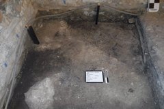 Excavation unit on south side of Church