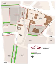 Map of Alamo area construction February 2025
