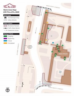 Map of Construction Work Near Alamo on February 24 construction work map alamo February 14