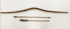 Bow with two arrows underneath