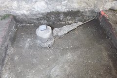 Cylindrical piece inside an excavation unit