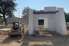 Mission Gate next to a construction vehicle