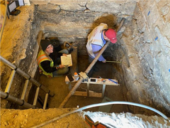 Archaeologists Mapping The Church's Foundation Archaeologists Mapping The Church's Foundation