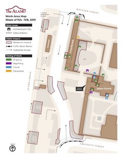 Map of Construction Work Near Alamo on November 4