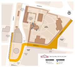 Map of Construction Work Near Alamo on March 30, 2021