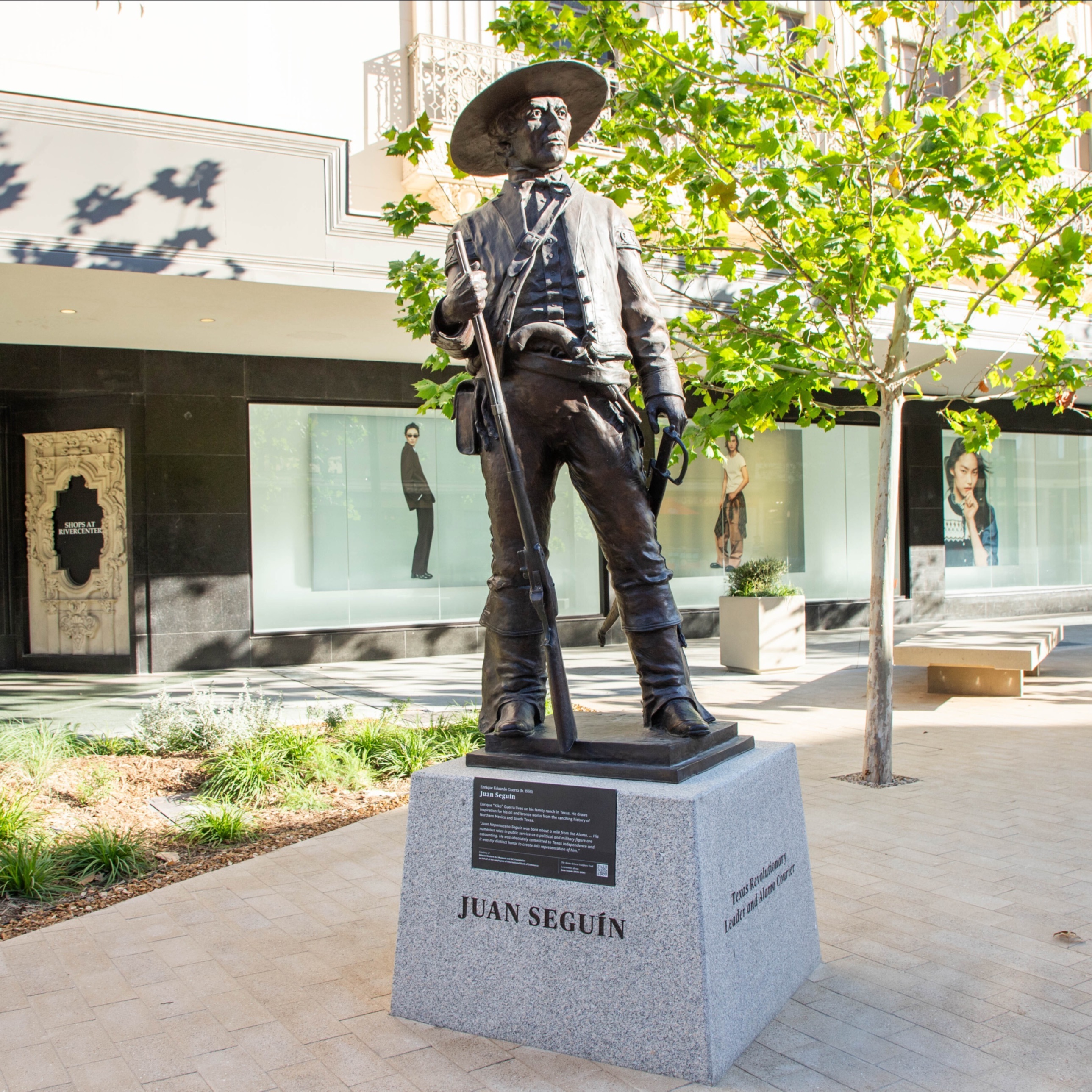 Statue of Juan Seguin in the Alamo Promenade