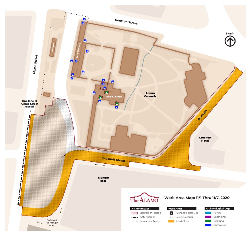 Alamo Area Work Map 11 1 11 7 The Alamo