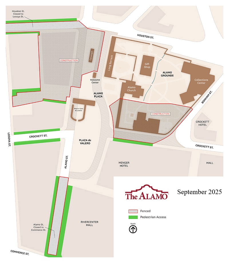 Map of Alamo area construction September 2025