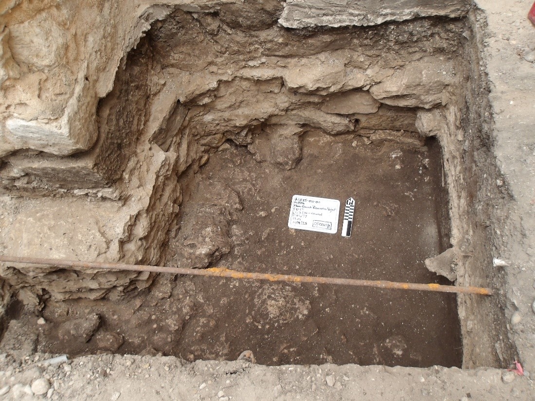 Two surfaces inside an excavation unit