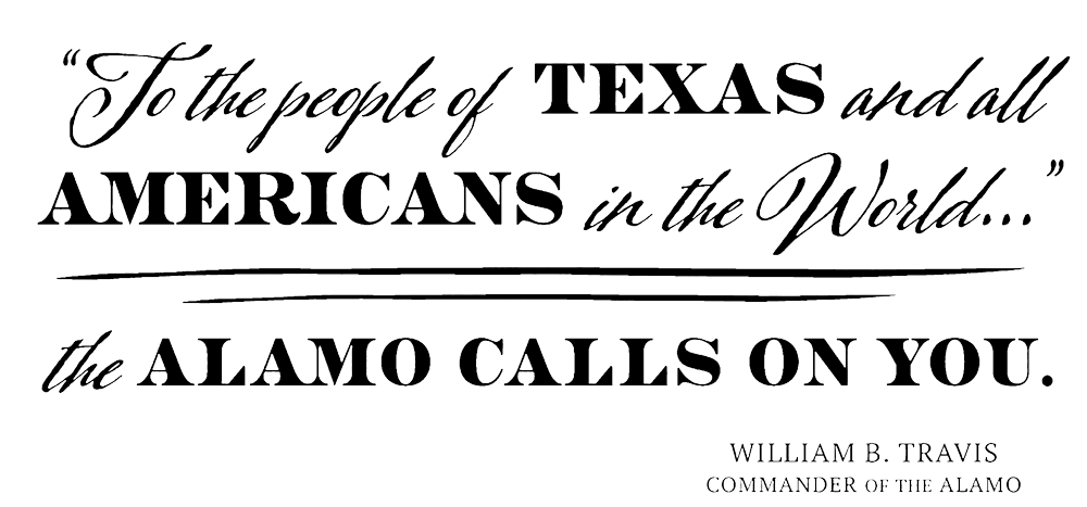 William B. Travis Call to Action